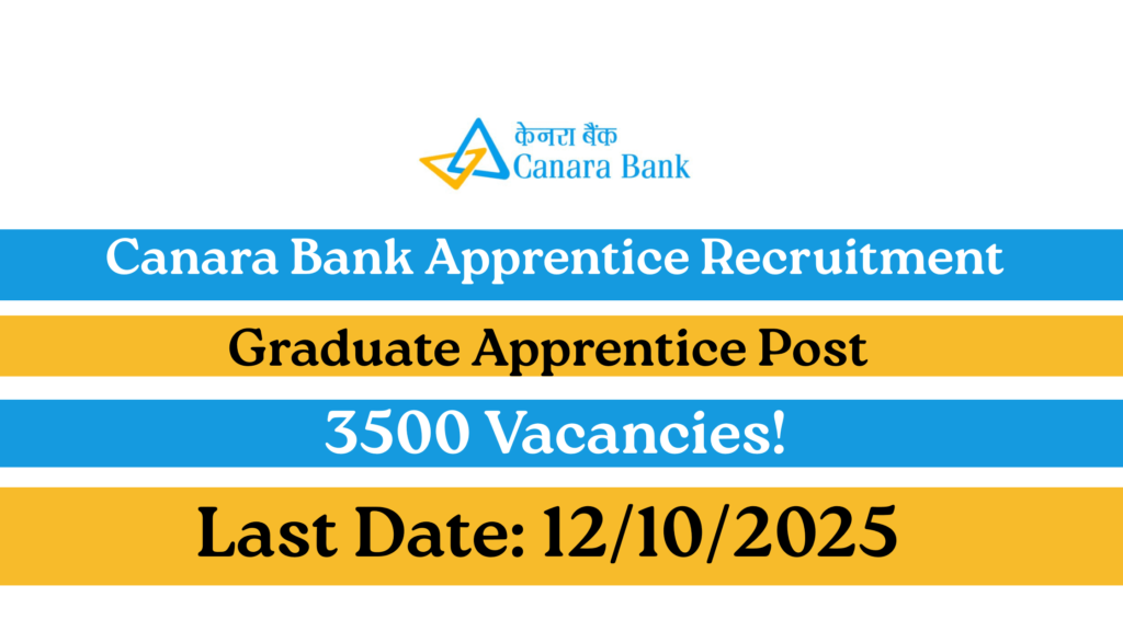 Canara Bank Apprentice Recruitment