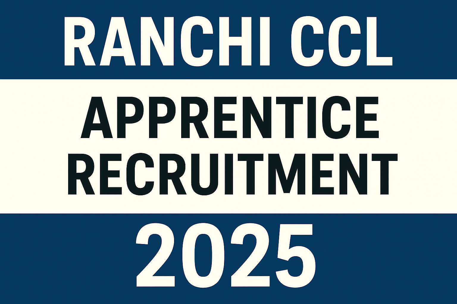 Ranchi CCL Apprentice Recruitment 2025