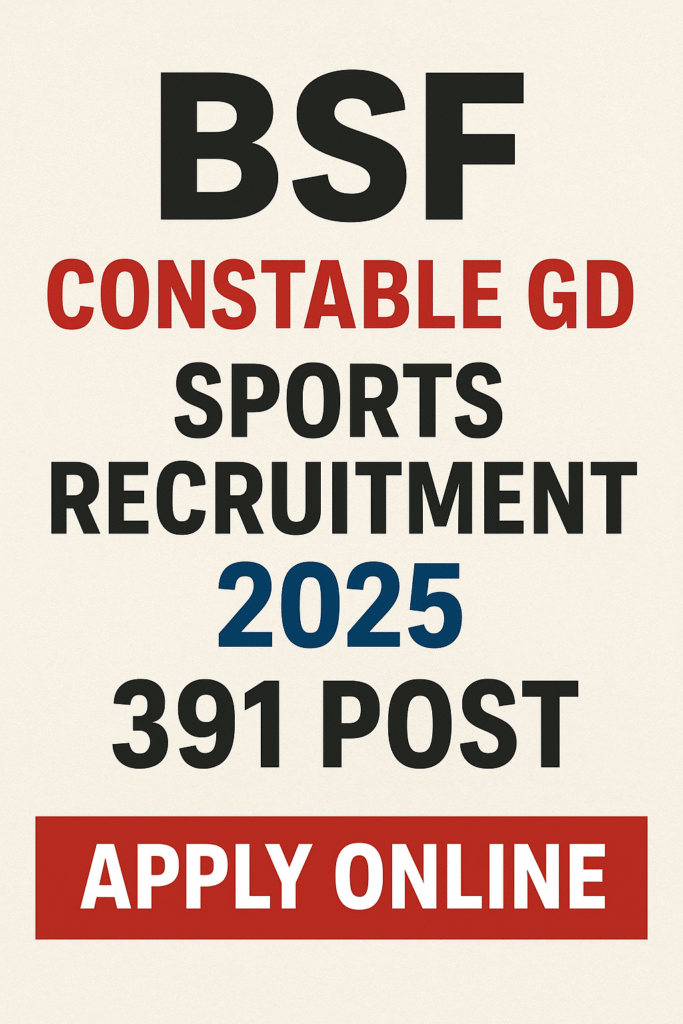 BSF Constable GD Sports Recruitment 2025