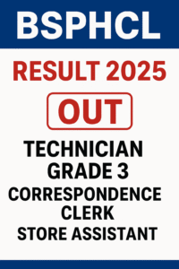 BSPHCL Result 2025 OUT