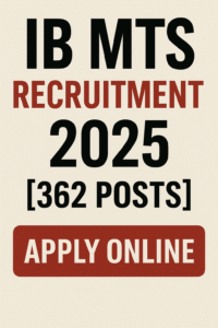 IB MTS Recruitment 2025