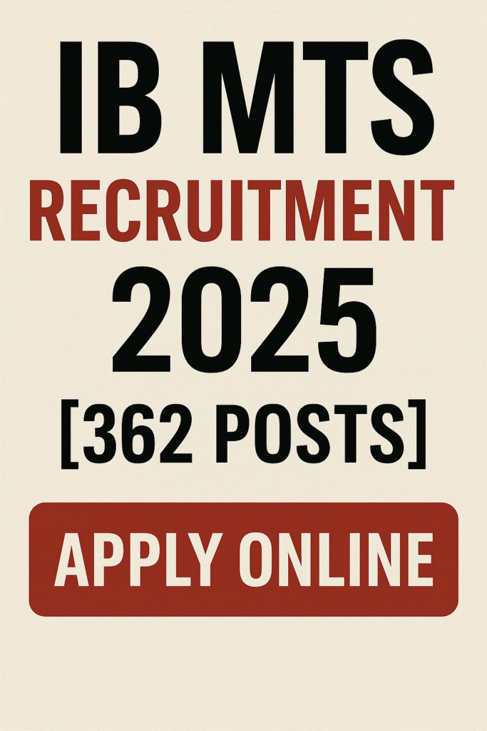 IB MTS Recruitment 2025