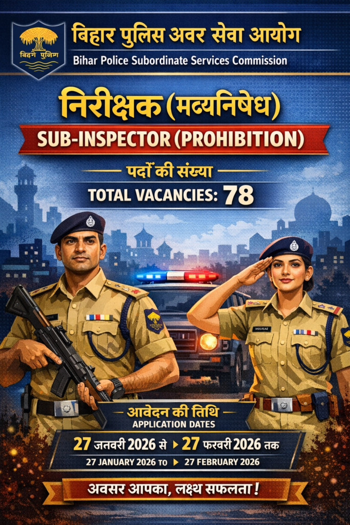 Bihar Police BPSSC Sub Inspector