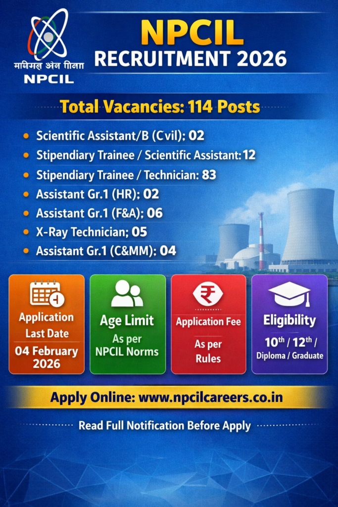 NPCIL Recruitment 2026