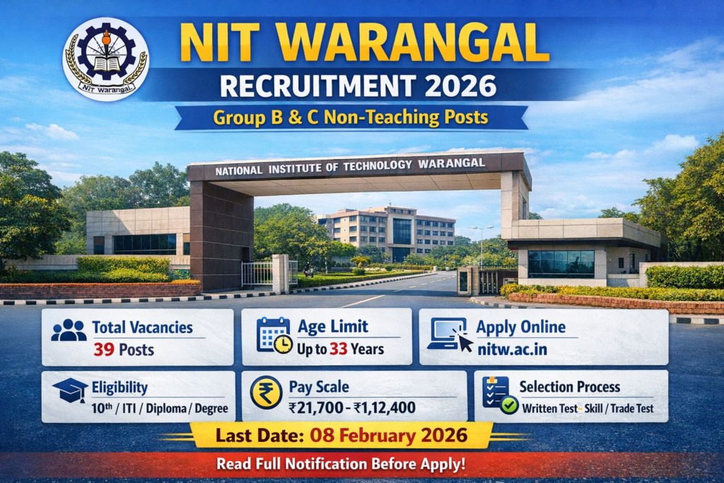 NIT Warangal Non-Teaching Recruitment