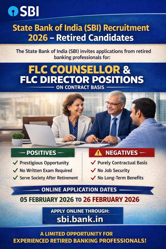 SBI FLC Counsellor Director Recruitment