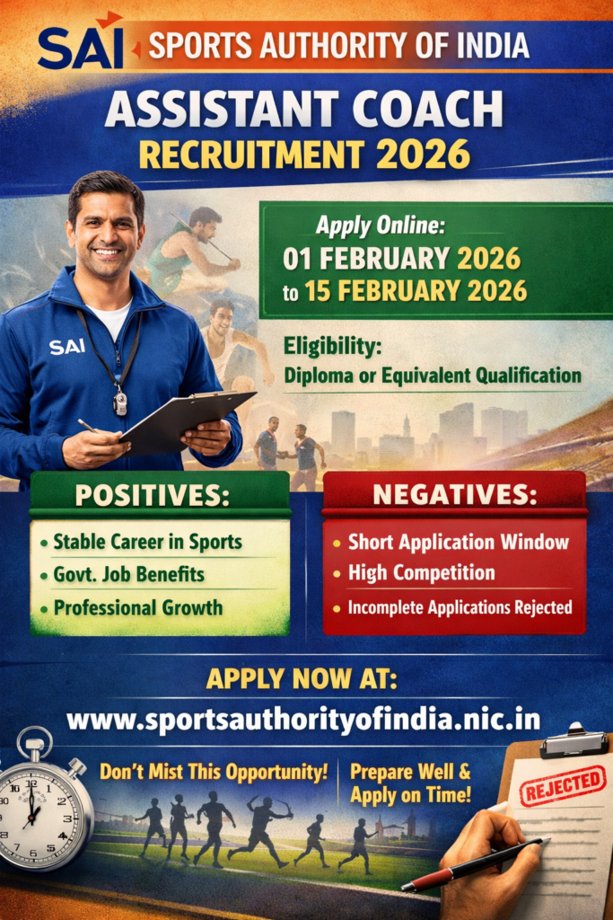 Sports Authority of India Assistant Coac