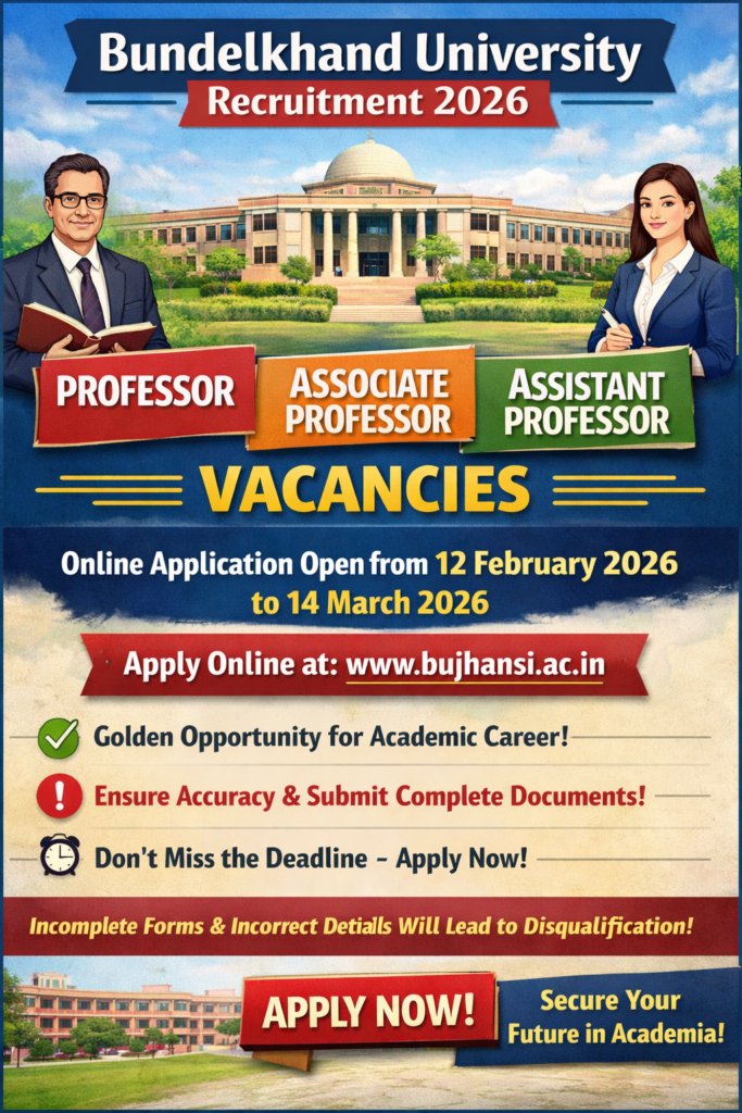 Bundelkhand University Recruitment 2026