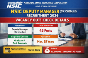 NSIC Deputy Manager Document Verificatio