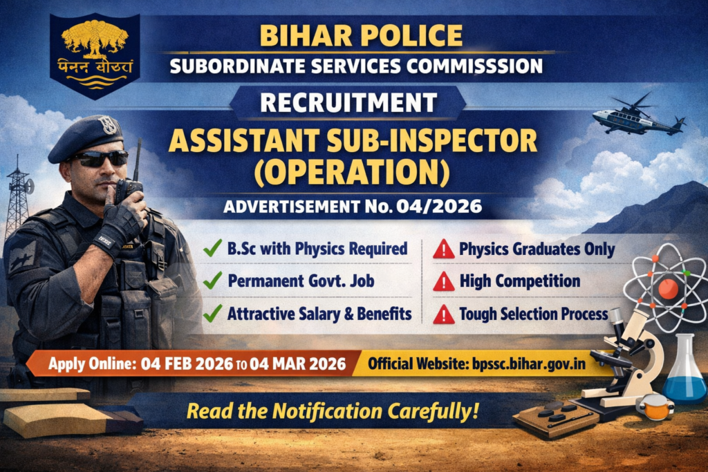BPSSC Bihar Police ASI Recruitment 2026