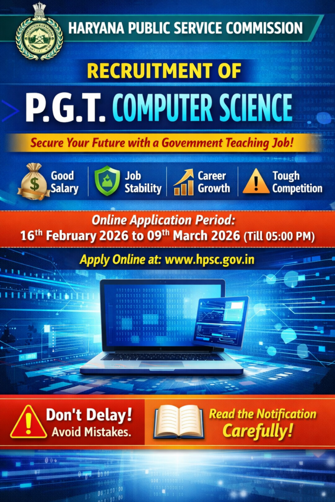 HPSC PGT Recruitment 2026